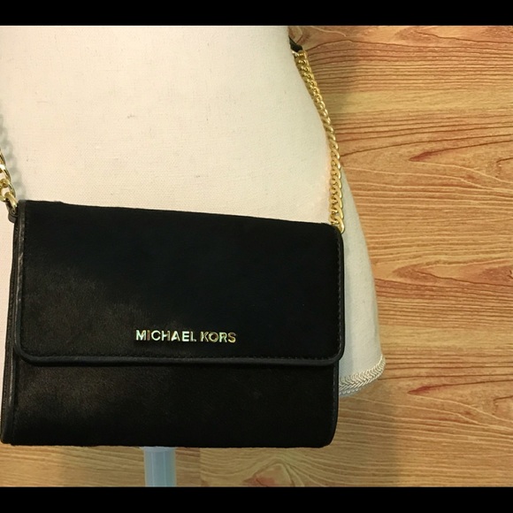 Michael Kors Handbags - New black Michael Kors calf hair CrossBody purse